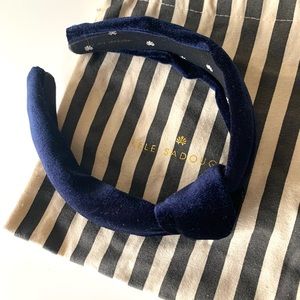 Lele Sadoughi Blue Velvet Top Knot Headband